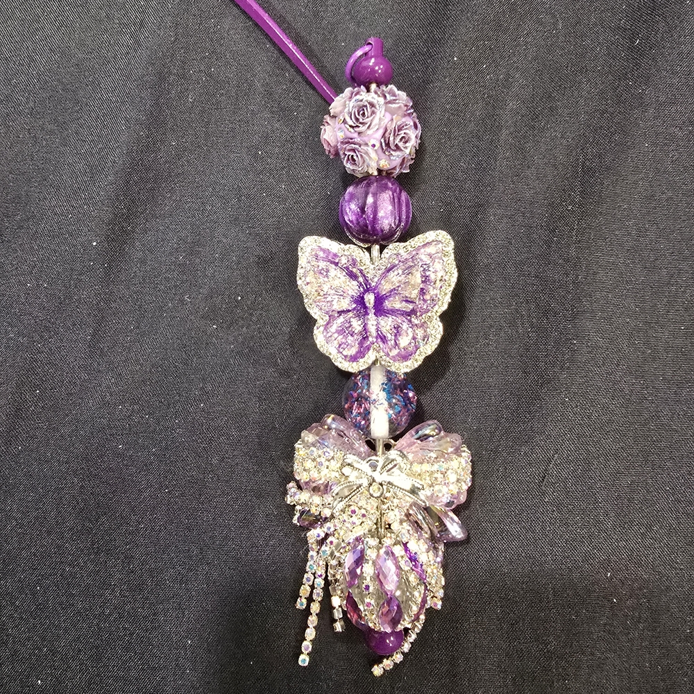 Purple Butterfly Hanging Ornament/ Bookmark